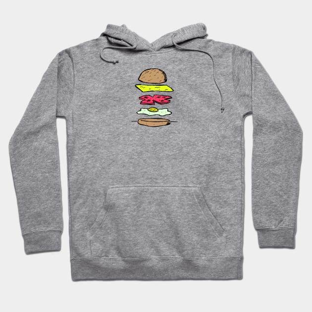 Pork Roll, Egg, and Cheese Sandwich Hoodie by gregfitz